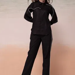 Bannos Swagger Black Long Sleeves Pure Cotton Shirt With Trouser-image-95