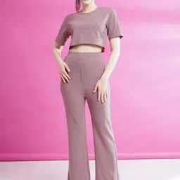 WESTHOOD Round Neck T-shirt &Trousers Co-Ords-image-52