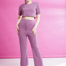 WESTHOOD Round Neck T-shirt &Trousers Co-Ords-image-129