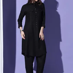 FUTURO Mandarin Collar Tunic With Trouser-picture-24