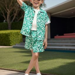 A.T.U.N. Boys Printed Shirt With Shorts-image-91