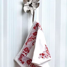 IndianShelf Silver Toned Brass Butterfly Cloth Hanger for Wall Hooks for Kitchen-image-90