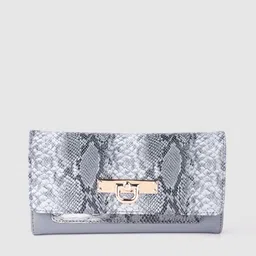 Lino Perros Women Snakeskin Print Three Fold Wallet-88