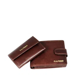 CALFNERO Men Maroon Leather Two Fold Wallet-10