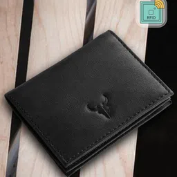 NAPA HIDE Men Black Solid RFID Leather Two Fold Wallet-image-44