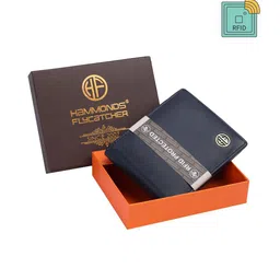 HAMMONDS FLYCATCHER Men Blue Leather Two Fold Wallet-38
