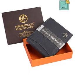 HAMMONDS FLYCATCHER Men Grey Leather Two Fold Wallet-image-65