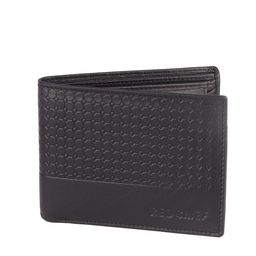 Red Chief Men Black Textured Leather Two Fold Wallet-7
