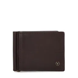 Van Heusen Men Brown Textured Leather Two Fold Wallet-picture-6
