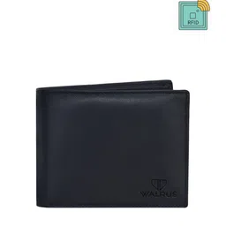 Walrus Men Navy Blue Textured Leather Two Fold Wallet-72