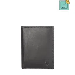 WildHorn Men Black Textured Two Fold Wallet-51