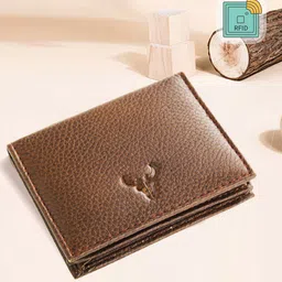 NAPA HIDE Men Brown Textured Two Fold Wallet-image-91