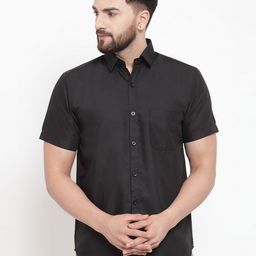 JAINISH Men Black Classic Solid Slim Fit Casual Shirt-image-62