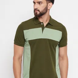 VERO AMORE Colourblocked Polo Collar T-shirt-image-38