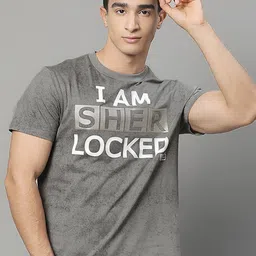 Free Authority Sherlock Printed Pure Cotton T-Shirt-image-71