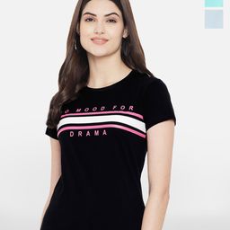 Fabflee Pack Of 3 Typography Printed Cotton T-Shirt-picture-39