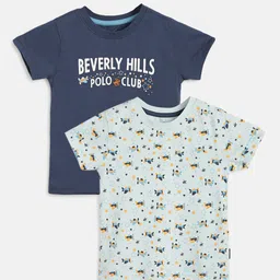 Beverly Hills Polo Club Boys Pack Of 2 Printed Pure Cotton T-shirt-image-56