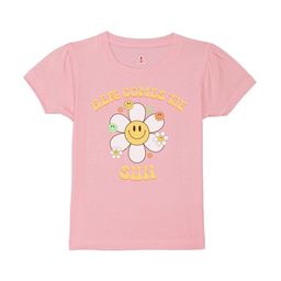 Wear Your Mind Girls Floral Printed Pure Cotton T-shirt-picture-24