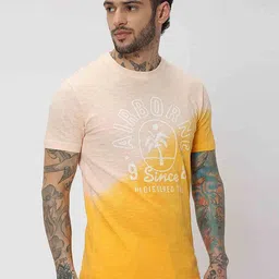 Mufti Typography Printed Slim Fit Pure Cotton T-shirt-image-22