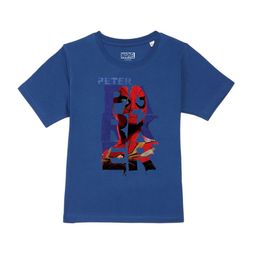 Marvel by Wear Your Mind Boys Blue Printed Pure Cotton T-shirt-picture-11