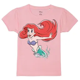 Disney by Wear Your Mind Girls Disney Princess Printed Puff Sleeves Pure Cotton T-shirt-picture-46