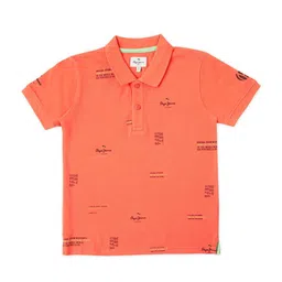 Pepe Jeans Boys Typography Printed Polo Collar Pure Cotton T-shirt-image-52