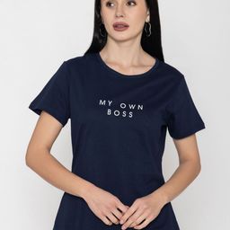 TITTLI Women Typography Printed Pure Cotton T-shirt-image-20