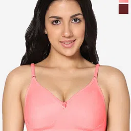 In Care Pack Of 2 All Day Comfort Full Coverage Non Padded Cotton T-shirt Bra-picture-34
