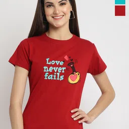 Fabflee Pack Of 3 Typography Printed Cotton T-shirt-picture-26