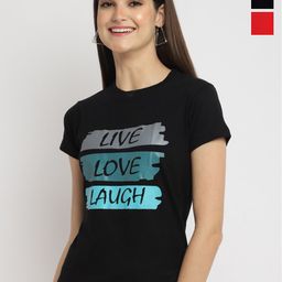 Fabflee Pack Of 3 Typography Printed Cotton T-shirt-picture-35