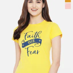 Fabflee Pack Of 3 Typography Printed Cotton T-shirt-picture-33