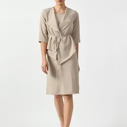 OFFICE & YOU Women Longline Open Front Jacket-picture-22