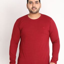 CHKOKKO Plus Men Maroon T-shirt-image-92