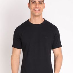 CHKOKKO Men Black Regular Fit T-shirt-image-57