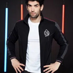 The Souled Store Men Black Pure Cotton Bomber Jacket-image-30
