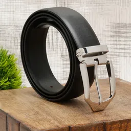 LOUIS STITCH Men Black Textured Leather Formal Belt-image-82