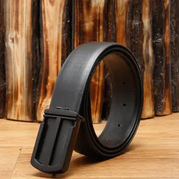 LOUIS STITCH Men Black Leather Formal Belt-image-38