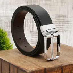 LOUIS STITCH Men Black Leather Reversible Formal Belt-image-77