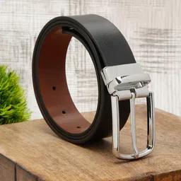 LOUIS STITCH Men Black Leather Formal Belt-image-86