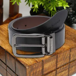 LOUIS STITCH Men Black Leather Formal Belt-image-54
