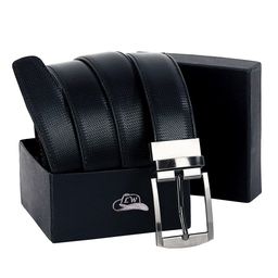 Leather World Men Textured Leather Formal Belt-image-71