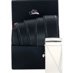 Leather World Men Black Textured Leather Formal Belt-image-72