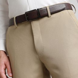 SIMON CARTER LONDON Men Textured Leather Formal Belt-image-99