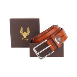 Flyer Men Tan Leather Formal Belt-image-61