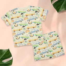 MeeMee Boys Printed Pure Cotton T-shirt With Shorts-96