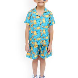TILISM Boys Printed Pure Cotton Shirt With Shorts-image-77
