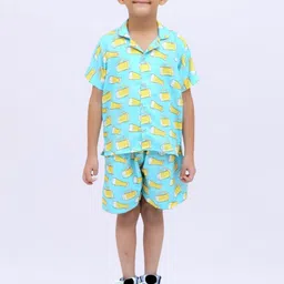 TILISM Boys Printed Pure Cotton Shirt With Shorts-image-81