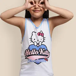 Kids Ville Girls Hello Kitty Printed Pure Cotton Clothing Set-image-96