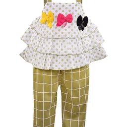 Wish Karo Girls Green & White Printed Top with Trousers-image-19