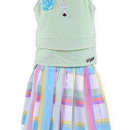 Wish Karo Girls Green & Pink Top with Skirt-image-39